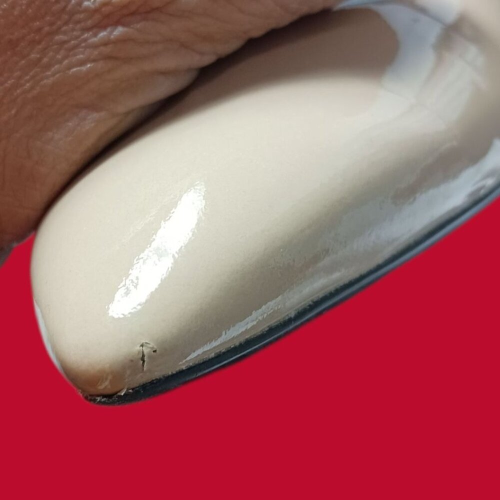 Rockport Total Motion Womens Patent Leather Pointed-Toe Heels Beige Size 5.5 - Picture 3 of 12